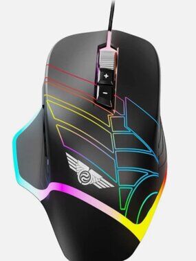 NEW Newmen GX7-Pro Backlit Wired Black Gaming Mouse